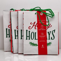 Hallmark Happy Holidays Assorted Christmas Gift Bag 7.7&quot; X 4.3&quot; x 9.6&quot; L... - £23.16 GBP