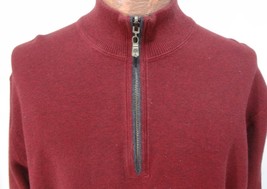 Tommy Bahama XL Burgundy Cotton Blend 1/2 Zip Pullover Sweater - £22.20 GBP