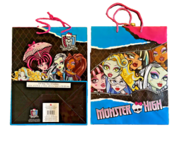 Monster High 2 Gift Bags 10" x 5.75" x 13 Collectible American Greetings 2012 - £10.97 GBP