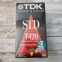 Tdk Std T-120 Blank Vhs 3 Pack - Brand New - £8.20 GBP