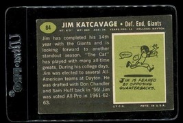 Vintage Football Card 1969 Topps Football Jim Katcavage New York Giants #84 - £3.97 GBP