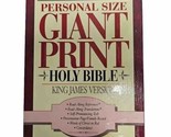 Nelson KJV Personal Size Giant Print Reference Bible Black Leather Cover... - $29.65