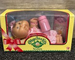 Cabbage Patch Kids Newborn Brown Hair Brown Eyes Pink Outfit 2005 - Dama... - $33.85