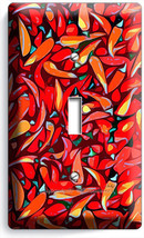 Hot Red Chili Peppers Abstract Art Single Light Switch Plate Cover Kitchen Decor - £8.14 GBP