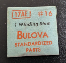 NOS NEW Genuine Bulova Cal. 17AE - # 16 Winding Stem - Vintage Watch Part - £12.50 GBP