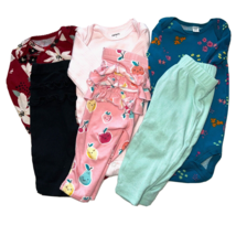Baby Girl 3 Month Outfits Onepiece shirts pants Lot of 3 sets - £8.55 GBP
