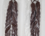 Rope Braided Corded Brown Chocolate Curtain Window Tie Backs 18&quot; Set of 2  - £7.23 GBP