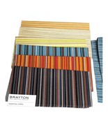 Lot of 7 Upholstery Polyester Fabric Samples Squares Crafting DIY Sewing... - €5,09 EUR