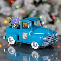 Zaer Ltd. 12&quot; Long Mini Metal Christmas Pickup Truck with a Tree and Gifts in Th - £42.55 GBP