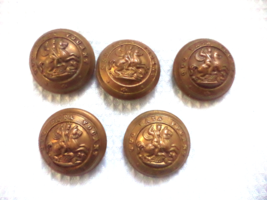 Five Original Northumberland Fusiliers Buttons 25mm  ( Smith &amp; Wright Li... - $18.92