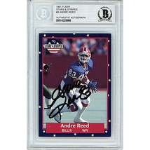 Andre Reed Buffalo Bills Signed 1991 Fleer Beckett BGS Autograph On Card Auto - £62.10 GBP