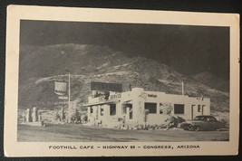 RPPC Postcard Black &amp; White - Foothill Cafe Highway 89 Congress, Arizona - £2.83 GBP