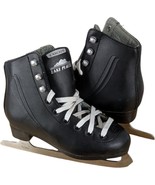 Black BOYS FIGURE SKATES SIZE 2 LAKE PLACID CASCADE 5070-6643 19017 Lace Up - $559.75 MXN