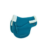 Horse Quilted Fleece Lined Trail Contoured English Saddle Pad Teal 72179 - $53.45