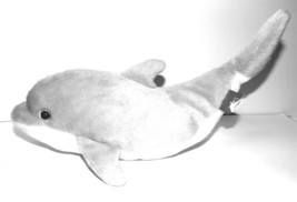 Wild Republic 15&quot; dolphin by K&amp;M Int&#39;l gray with button eyes plush stuff... - $9.75