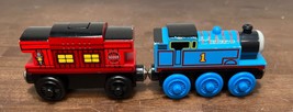 Thomas The Train ~Wooden Thomas engine with Musical Caboose Sodor ~new batteries - £19.98 GBP