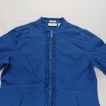 Draper's & Damon's Petite RN#105378 Womens Blue Full Zip Jacket Size PS Chest 38 image 13