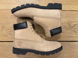 TIMBERLAND MEN&#39;S HOMMES CLASSIC 6 INCH WATERPROOF BOOT  NATURAL NUBUCK A... - $210.89