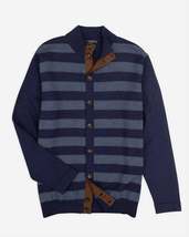 Spike Rugby Stripe Cardigan Navy/Blue - £97.54 GBP