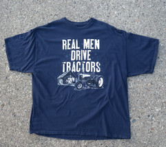 Lifestyle Legends Real Men Drive Tractors Men&#39;s Blue Short Sleeve 3XL T-... - £11.70 GBP