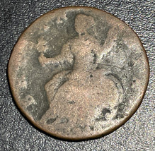1740 UK United Kingdom King George II Colonial 1/2 Half Penny 7.59g Coin - £15.46 GBP