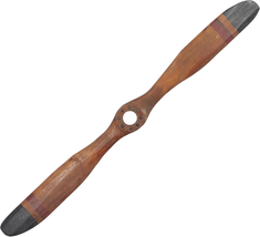 Deco 79 Traditional Wooden Airplane Propeller Decor, 5&quot; H X 48&quot; L, Polished Brow - $40.26