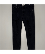 Black Distressed Jeans 36 x 32 - $20.16 CAD