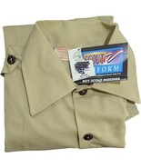 Boy Scouts of America Shirt Medium Made USA BSA Mens Adult Vintage Beige... - $2,392.04 MXN
