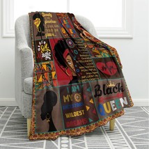 African American Black Girl Lady Blanket Inspiring Positive Quotes Print Gifts F - £38.39 GBP