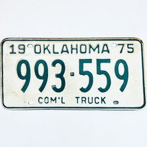 1975 United States Oklahoma Commercial Truck License Plate 993-559 - $17.60 CAD