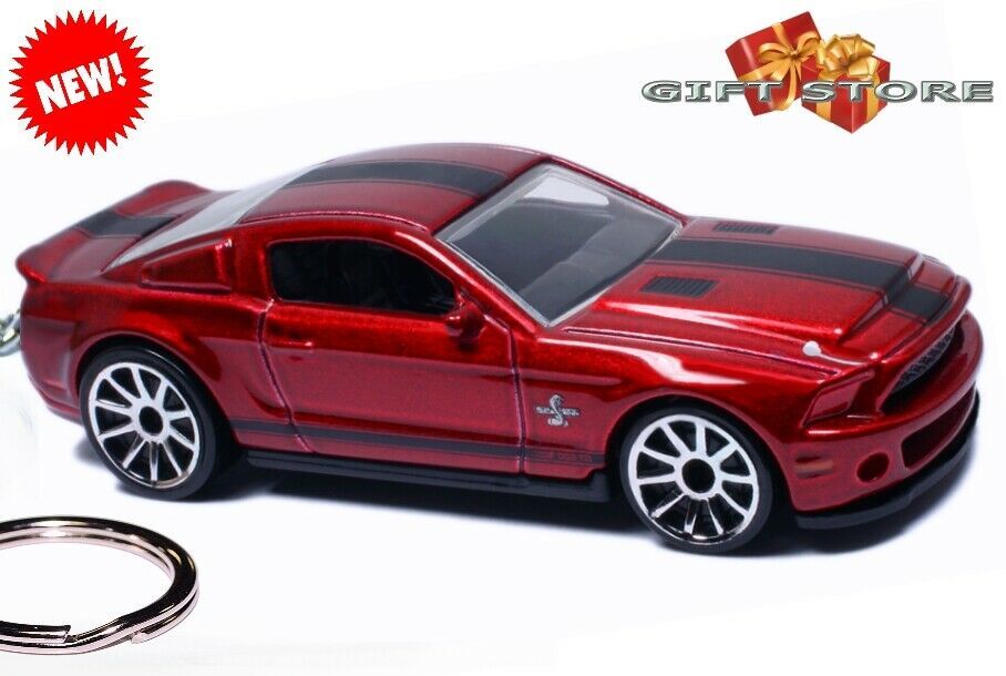 RARE NICE KEY CHAIN RED BLACK MUSTANG GT 500 SHELBY SS GREAT for GIFT or DIORAMA - $48.98