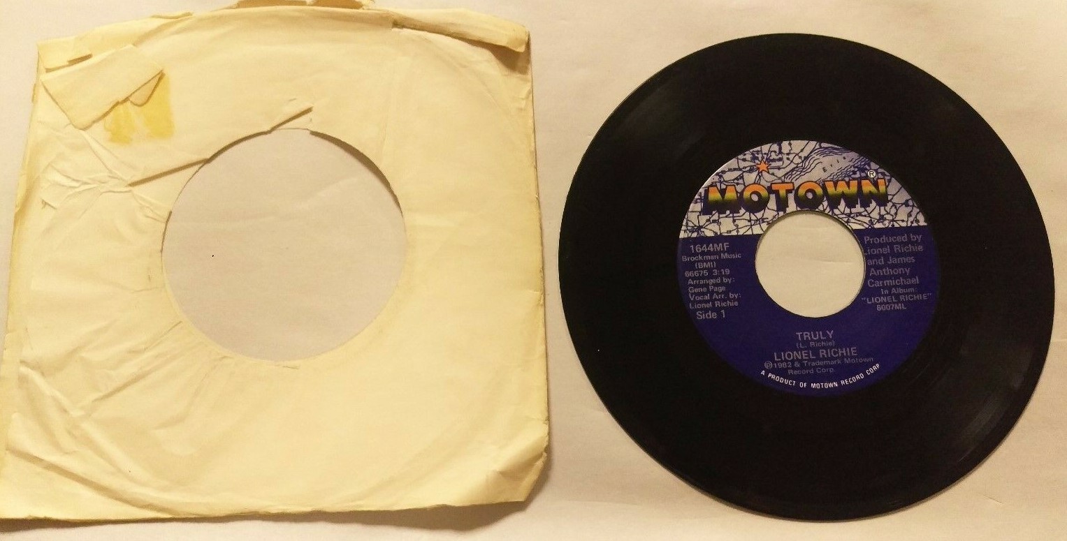 Lionel Richie - Truly Love in Your Heart - Motown Record - 1644MF - 45RP... - $4.94