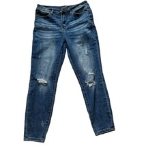 Judy Blue Jeans 31 Distressed Ankle Pants Inseam 25 Relaxed Fit Womens D... - $350.73 MXN