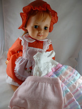 Vintage 24" Ideal Baby Crissy Doll Growing Red Hair Works 1970s + extra dress - $59.39