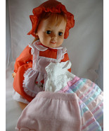 Vintage 24&quot; Ideal Baby Crissy Doll Growing Red Hair Works 1970s + extra ... - £47.76 GBP