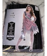 Zombie Prom Queen Junior Medium Halloween Costume Dress Tiara Sash S 7 9... - $29.50