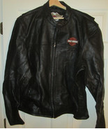 Harley Davidson Black 100% Leather Jacket Coat Men XL Motorcycle 103819 ... - €251,54 EUR