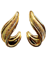Avon Textured Sweep Earrings Nickel Free CHOOSE Clips or Posts Gold Plat... - £13.97 GBP