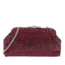 Reiss Adaline Embellished Sparkle Clutch Bag, Evening Party Bags, Purple, Nwt - £131.65 GBP
