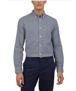Ben Sherman Mens Dress Shirt Navy Blue Multicolor Check Oxford Long Sleeves - $42.99