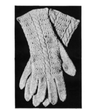 Ladies&#39; Knitted Gloves with Fancy Backs. Vintage Knitting Pattern. PDF Download - £1.95 GBP