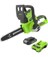 Greenworks 24V 10&quot; Cordless Chainsaw, 2.0Ah Battery And Charger Included - $102.99