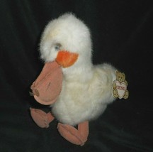 9&quot; Vintage 1987 Gund Scoop Pelican White Bird Stuffed Animal Plush Toy W/ Tag - £18.68 GBP