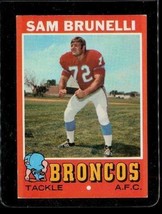 Vintage 1971 Topps Tcg Football Trading Card #185 Sam Brunelli Denver Broncos - £6.72 GBP