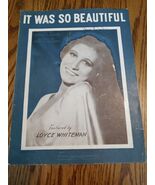 It Was So Beautiful Sheet Music - $26.32 CAD
