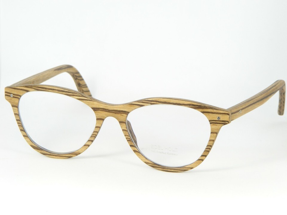 EDEL HOLZ Handcrafted Eyewear Mod B-M ZEB WOODEN ECO EYEGLASSES WOOD 51-... - $116.55