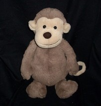 12&quot; Jellycat Floppy Baby Brown Monkey Bashful Stuffed Animal Plush Toy Lovey - £19.28 GBP