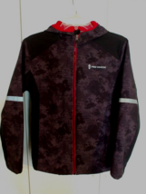 FREE COUNTRY YOUTH BLACK/GRAY HOODED/ZIP FLEECE LINED JACKET-14/16-GREAT - $14.01