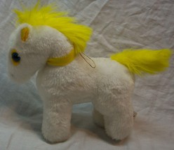 Fun World VINTAGE WHITE &amp; YELLOW HORSE 8&quot; Plush STUFFED ANIMAL Toy - $19.80