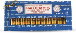 Shri Sai Baba NagChampa Natural Perfume Oil 12 Bottle Set 3ML Each Non-A... - £17.56 GBP